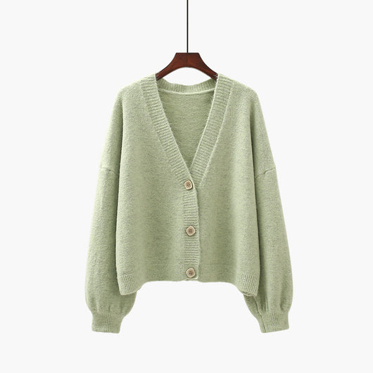Cardigan cuello V con mangas farol - Image 3