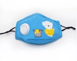 Mascarilla Infantil de Algodón con Válvula PM2.5 para Primavera y Otoño