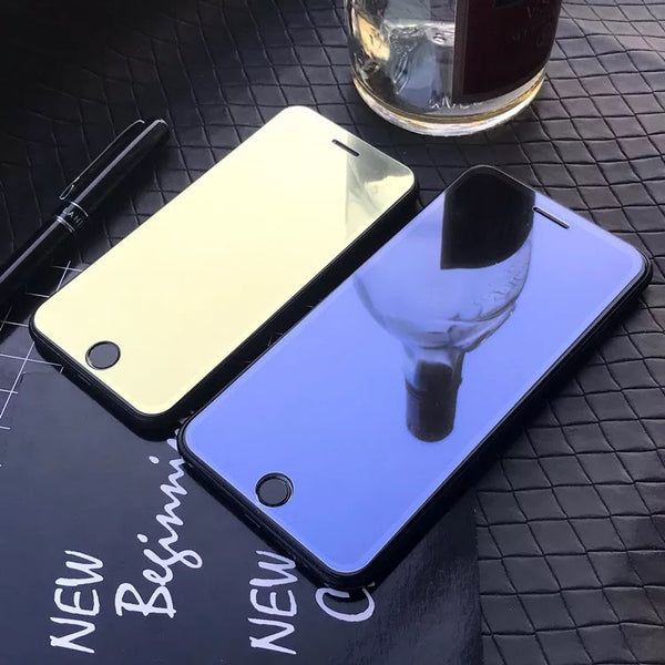 Protector de Pantalla Espejo Colorido Templado Compatible con Apple
