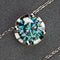 Moissanite necklace 1.5 carats VVS1 Turquoise