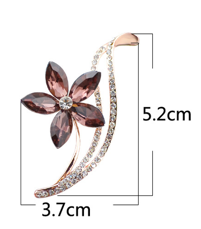 Broche de Cristal Flor de Cinco Pétalos - Image 5