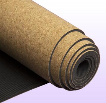 Tapete de Yoga Antideslizante de Corcho y Caucho Natural 5MM - Pilates y Fitness