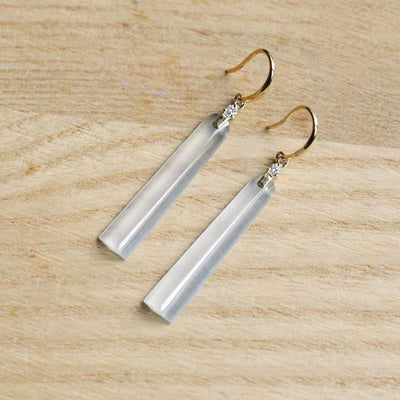 Aretes de Plata S925 Diseño Hielo Blanco Minimalista - Image 4