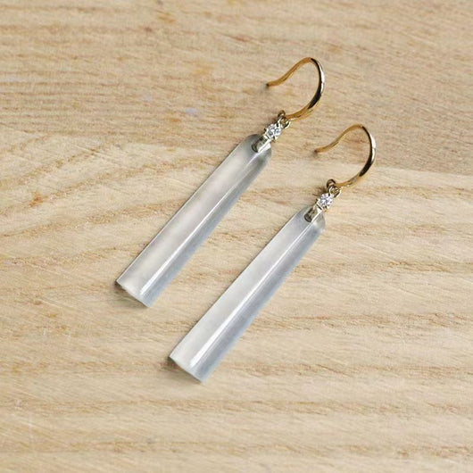 Aretes de Plata S925 Diseño Hielo Blanco Minimalista - Image 4