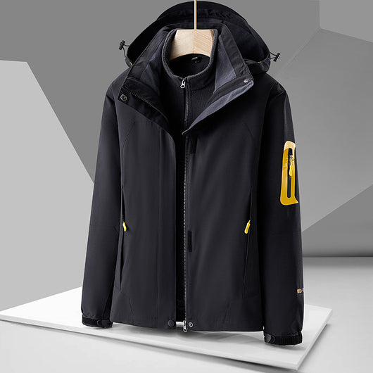 Chaqueta Impermeable Cortavientos con Forro Interior Desmontable