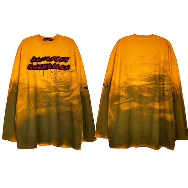 Playera Hip-Hop Oversized de Manga Larga - Estilo Urbano Trendy