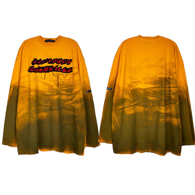 Playera Hip-Hop Oversized de Manga Larga - Estilo Urbano Trendy