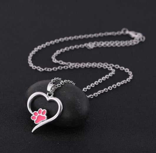 Collar Colgante Calado Amor y Huellita - Image 3