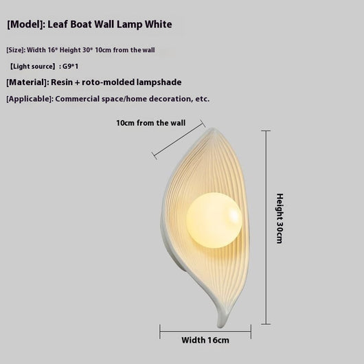 Lámpara de Pared Hoja Nórdica Estilo Japonés Silenciosa - Image 7