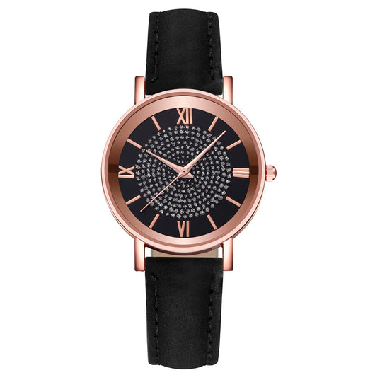 Reloj de Cuarzo para Mujer con Patrón Solar y Escala Romana - Image 5