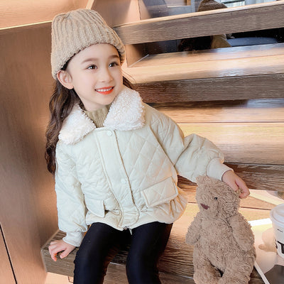 Chaqueta Casual de Invierno para Niñas con Cuello Polo Cálido - Image 24