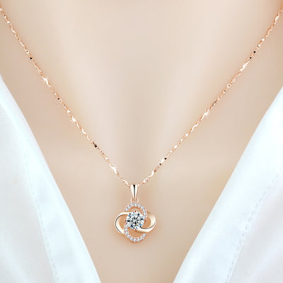 Collar Trébol Plata 925 Chapado en Oro Rosa 18k - Regalo Perfecto para Ella - Image 11