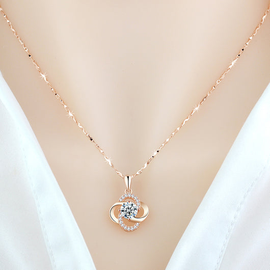 Collar Trébol Plata 925 Chapado en Oro Rosa 18k - Regalo Perfecto para Ella - Image 11