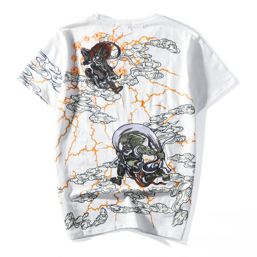 Playera Manga Corta con Bordado de Rayo - Image 3