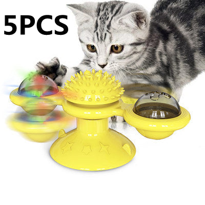 Juguete Interactivo Giratorio para Gatos - Rascador Multiusos con Limpiador Dental - Image 22