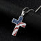 Flag Cross Necklace Plateado Pendant+chain