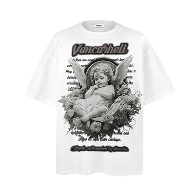 Playera Estampada de Manga Corta Little Angel para Hombre