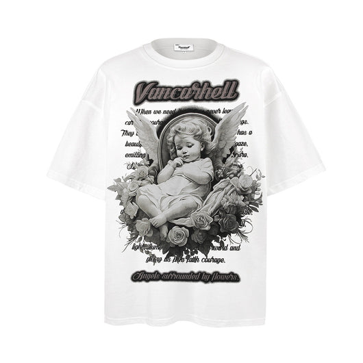 Playera Estampada de Manga Corta Little Angel para Hombre