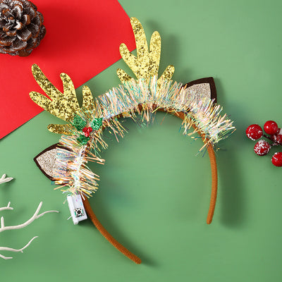 Diadema Navideña con Luces LED - Cuernos de Reno, Árbol y Copo de Nieve - Image 25