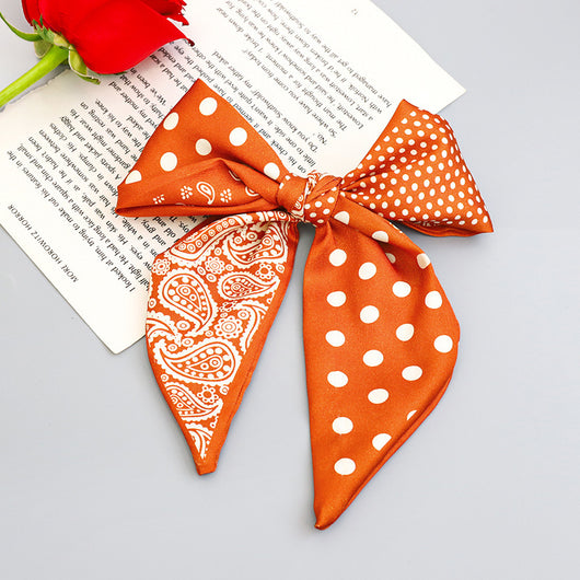 Clip Primavera para Coleta con Moño de Tela Estampada - Accesorio para Cabello Elegante - Image 33