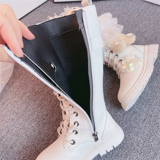 Botas de Cuero con Diseño de Osito para Niñas - Image 18