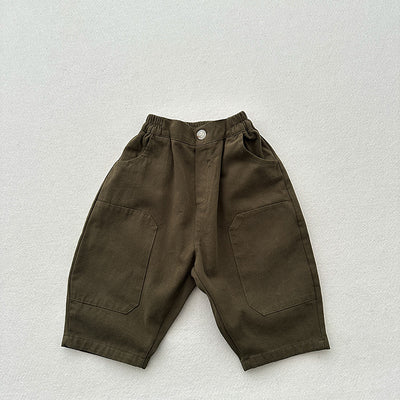 Pantalones Baggy Cropped con Parches Vintage Lavado Desgastado - Image 6