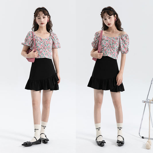 Blusa Slim Coreana Estilo Francés con Diseño Minimalista