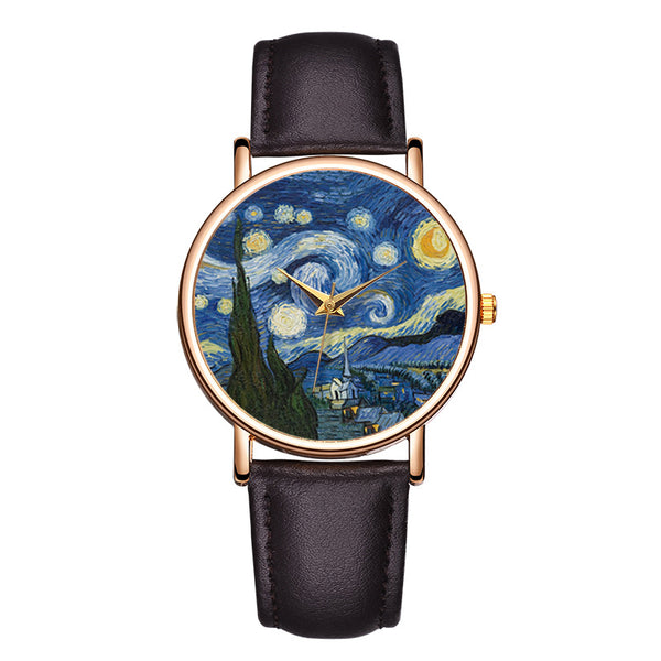Reloj de Moda Casual con Diseño Impresionista