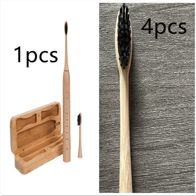 Cepillo de Dientes Eléctrico Recargable USB con Bambú Ecológico - Image 10
