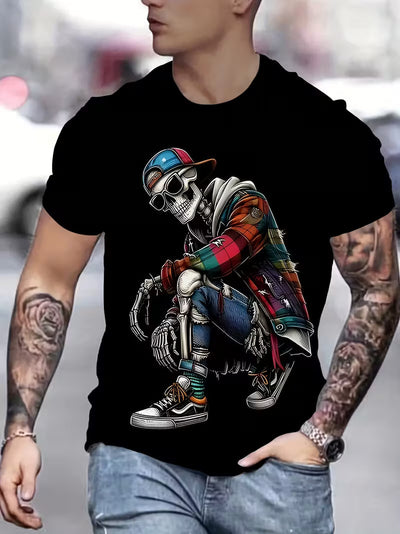 Playera Casual para Hombre con Estampado Digital 3D - Image 9