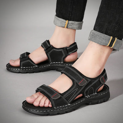 Sandalias Hombre Velcro Cómodas - Chanclas Ajustables Verano