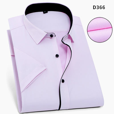 Camisa de Trabajo Manga Corta Hombre Color Sólido - Comodidad y Durabilidad