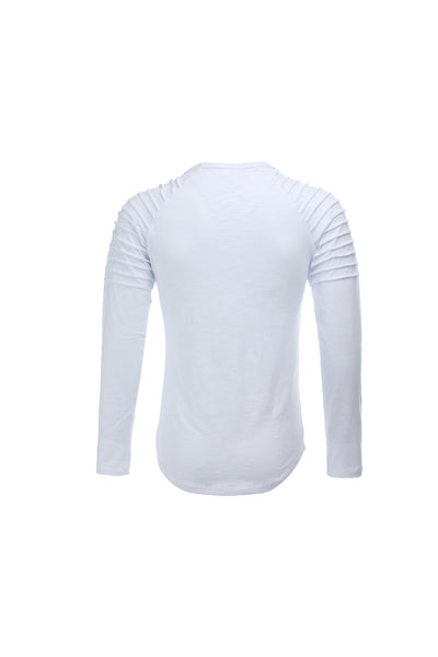 Camiseta Manga Larga Cuello Redondo Color Sólido - Image 8
