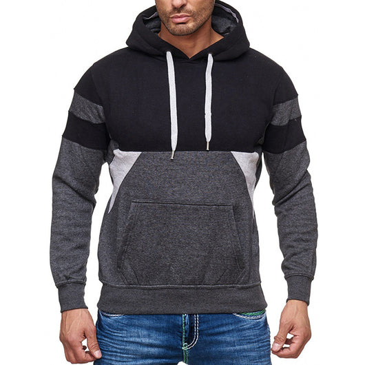 Sudadera Holgada con Combinación de Colores para Hombre - Image 4