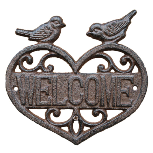 Placa de Bienvenida Retro en Hierro para Puerta y Jardín - Image 3