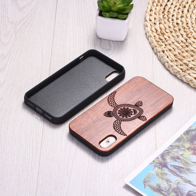 Funda para móvil de madera de cerezo con protección TPU - Image 4