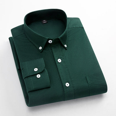 Camisa Oxford de Algodón Puro Transpirable para Hombre - Image 17