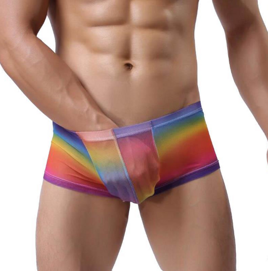 Calzoncillos Transparentes de Malla Estampada para Hombre