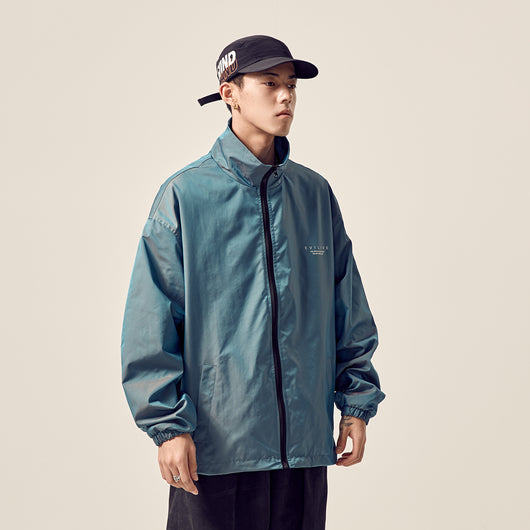 Chaqueta Reflectante para Hombre con Cuello Tipo Mao - Primavera - Image 2