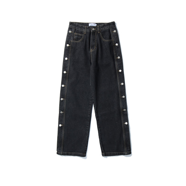 Pantalones de pierna ancha con botones laterales - Image 15