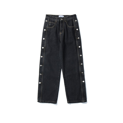 Pantalones de pierna ancha con botones laterales - Image 15