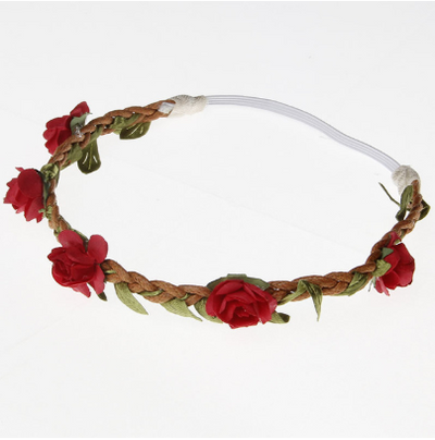 Diadema Tejida de Rosa para Niñas - Image 13