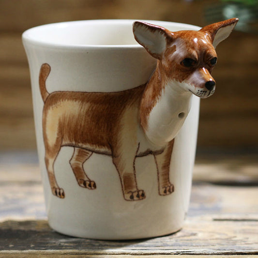 Taza con Animales Ilustrados a Mano