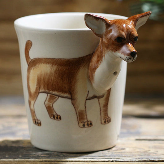 Taza con Animales Ilustrados a Mano
