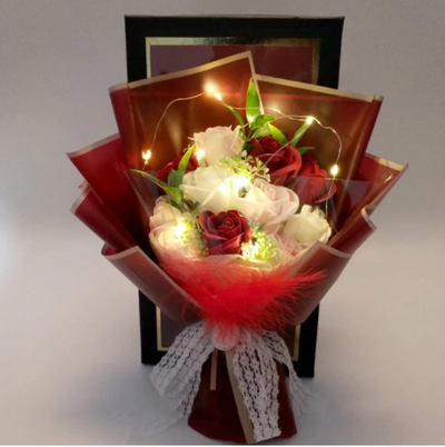 Ramo de Rosas de Jabón Artificial en Caja de Lujo - Regalo Perfecto para San Valentín y Tanabata - Image 2