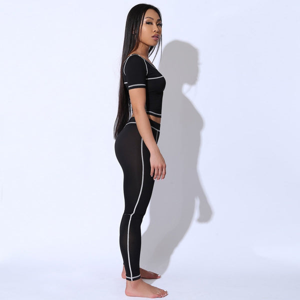 Conjunto Deportivo Asimétrico para Yoga y Fitness