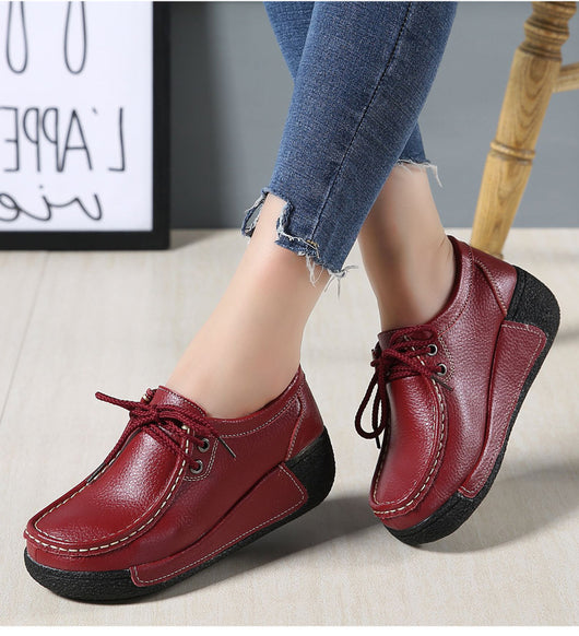 Zapatos de plataforma con tacón cuña para mujer - Image 9