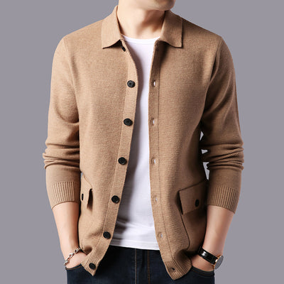 Cardigan de Lana para Hombre con Solapas