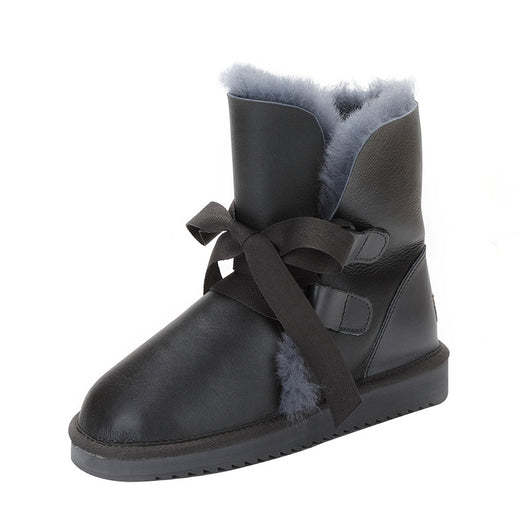 Botas Cortas Cálidas con Moño de Terciopelo - Invierno Nordeste - Image 17