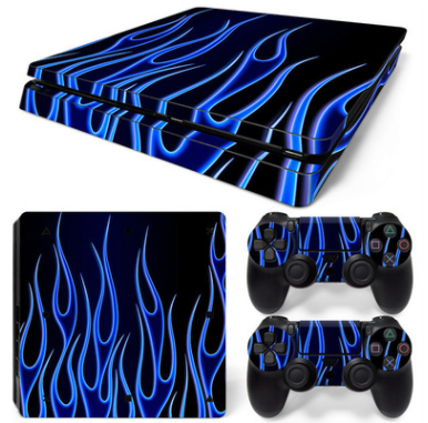 Hot pink and black leopard print skin set for PS4 Slim console and two controllers. - Image 15